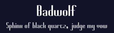 Badwolf by Zephram — Sans Serif Font — thumbnail 2