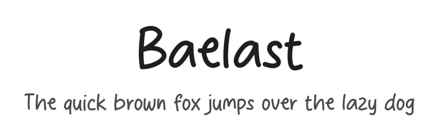 Baelast by MJType — Script Handwritten Font