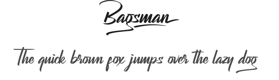 Bagsman by NihStudio — Script Handwritten Font