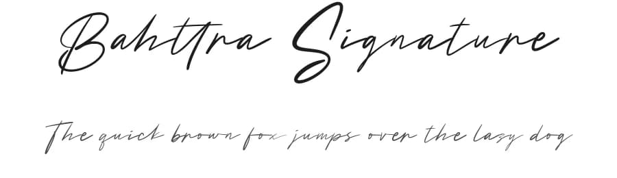 Bahttra Signature by Pustudio — Script Handwritten Font