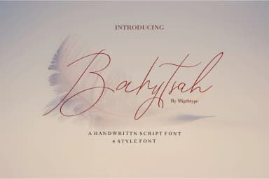 Bahytsah Font by mightype89 — Script Handwritten Font — thumbnail 1