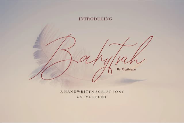 Bahytsah Font by mightype89 — Script Handwritten Font