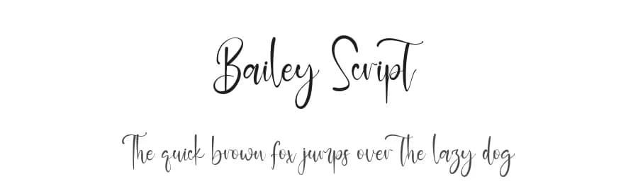 Bailey Script by Kong Font — Script Handwritten Font