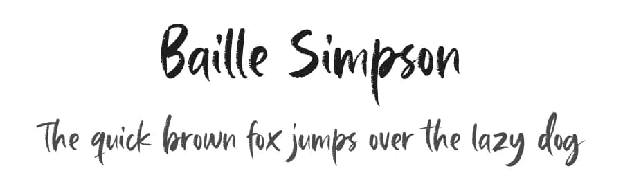Baille Simpson by Letterhend Studio — Script Handwritten Font