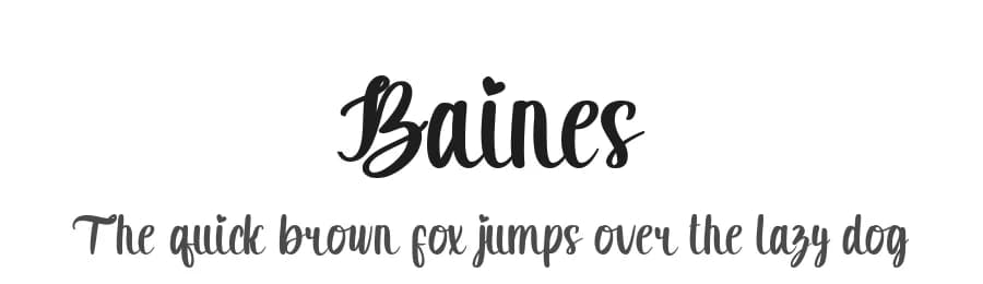 Baines by nomlimofont — Script Handwritten Font