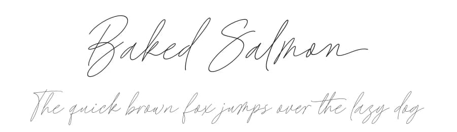 Baked Salmon by Subectype & Orenari — Script Handwritten Font