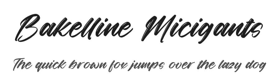 Bakelline Micigants by Perspectype Studio - Letterena.com — Script Handwritten Font