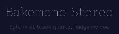 Bakemono Stereo by Zetafonts — Sans Serif Font — thumbnail 2