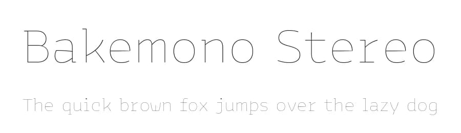 Bakemono Stereo by Zetafonts — Sans Serif Font