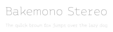 Bakemono Stereo by Zetafonts — Sans Serif Font — thumbnail 1