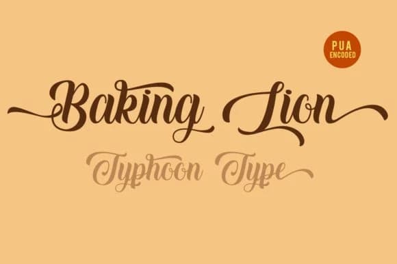 Baking Lion Font by Typhoon Type™ — Script Handwritten Font