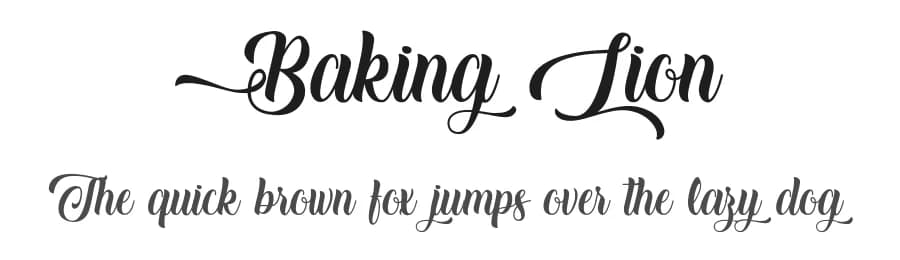 Baking Lion by Typhoon Type - Suthi Srisopha — Script Handwritten Font
