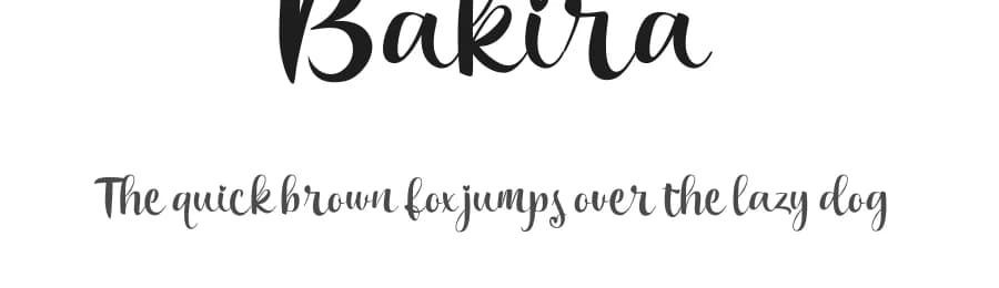 Bakira by Fontruly — Script Handwritten Font
