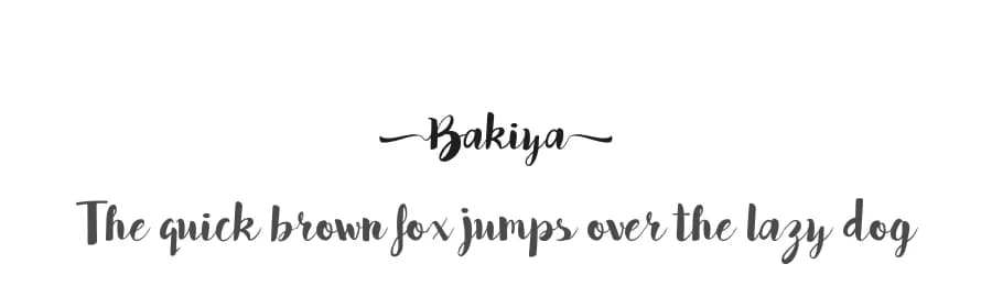 Bakiya by Qaratype — Script Handwritten Font