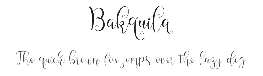 Bakquila by Fanastudio — Script Handwritten Font