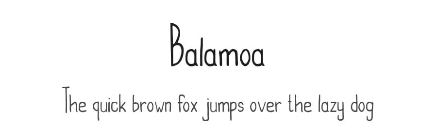 Balamoa by Pandan Wangi — Script Handwritten Font