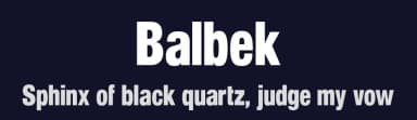 Balbek by Valentino  Vergan — Sans Serif Font — thumbnail 2