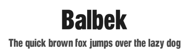 Balbek by Valentino  Vergan — Sans Serif Font