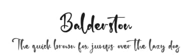 Balderston by Kong Font — Script Handwritten Font — thumbnail 1