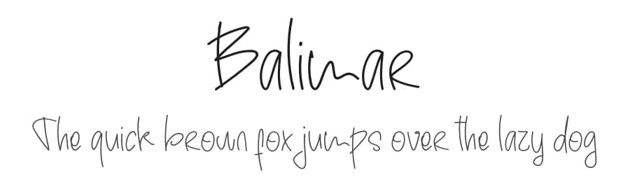 Balimar by Al Ghul — Script Handwritten Font