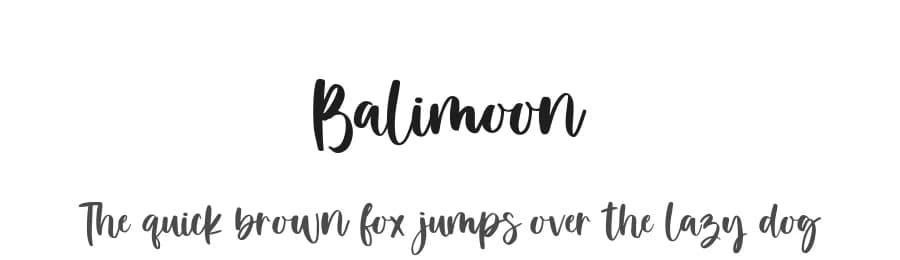 Balimoon by Viola Type — Script Handwritten Font