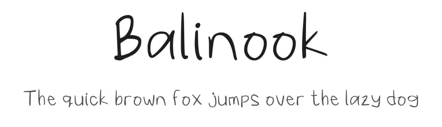 Balinook by 1PrivateTime — Script Handwritten Font