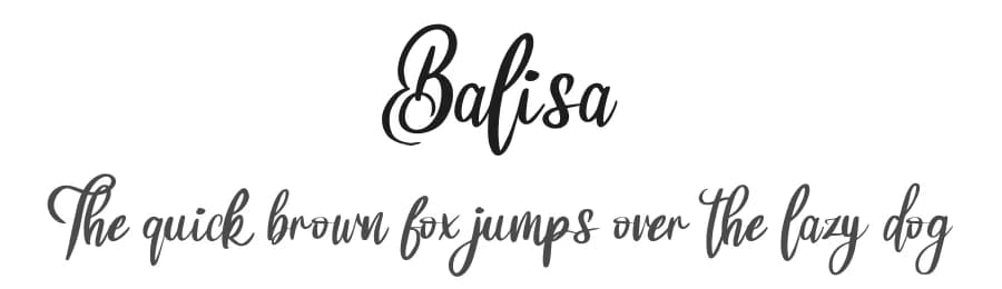 Balisa by Riki — Script Handwritten Font