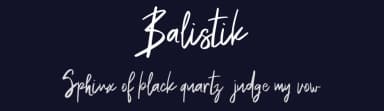 Balistik by Vunira Design — Script Handwritten Font — thumbnail 2