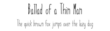 Ballad of a Thin Man by Harry Blakeman — Script Handwritten Font — thumbnail 1