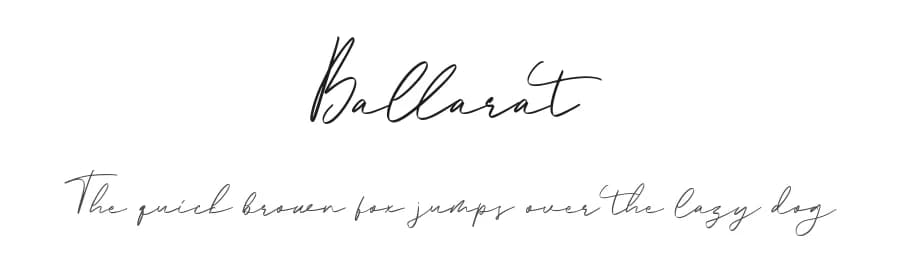 Ballarat by Vunira Design — Script Handwritten Font