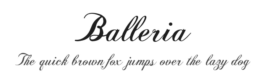 Balleria by Typefactoryco — Script Handwritten Font