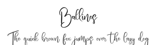 Ballines by Riki — Script Handwritten Font