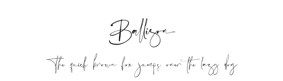 Ballison by Vultype — Script Handwritten Font