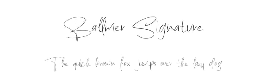 Ballmer Signature by MJType — Script Handwritten Font