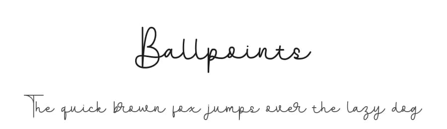 Ballpoints by JunCreative — Script Handwritten Font