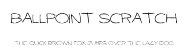 Ballpoint Scratch by wsc — Script Handwritten Font — thumbnail 1