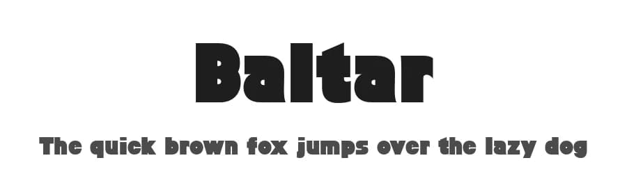 Baltar by Typodermic Fonts — Sans Serif Font