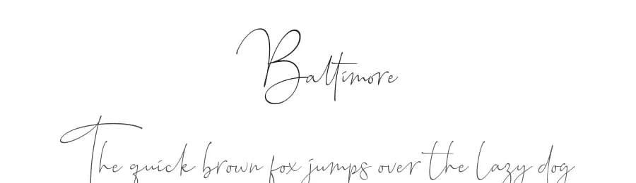 Baltimore by Sronstudio — Script Handwritten Font
