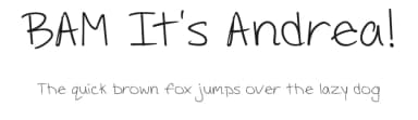 BAM It's Andrea! by letterpunch — Script Handwritten Font — thumbnail 1