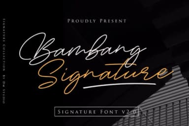 Bambang Signature Font by dmletter31 — Script Handwritten Font — thumbnail 1