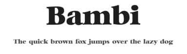 Bambi by Gerard E. Bernor — Serif Font — thumbnail 1