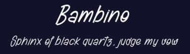 Bambino by dcoxy - Greg Medina — Script Handwritten Font — thumbnail 2