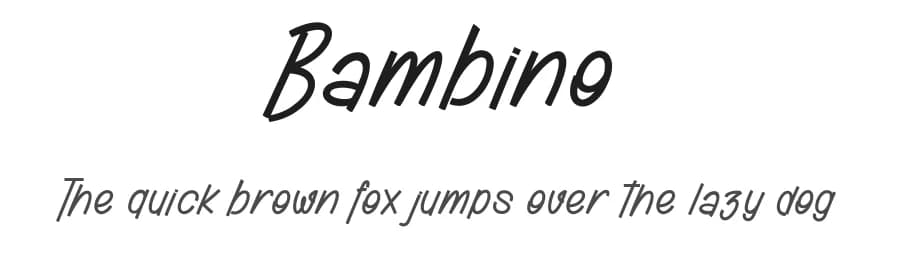 Bambino by dcoxy - Greg Medina — Script Handwritten Font