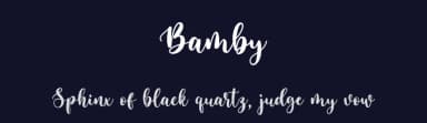 Bamby by Satin Studio — Script Handwritten Font — thumbnail 2