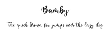 Bamby by Satin Studio — Script Handwritten Font — thumbnail 1