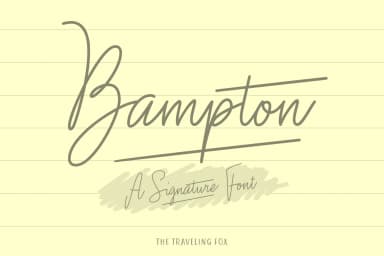 Bampton Font by The Traveling Fox — Script Handwritten Font — thumbnail 1