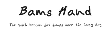 Bams Hand by Graphics Bam — Script Handwritten Font — thumbnail 1