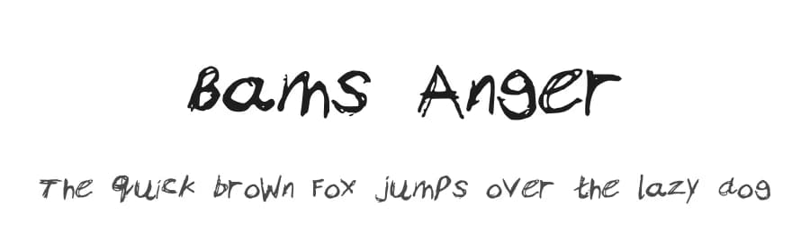 Bams Anger by Graphics Bam — Script Handwritten Font