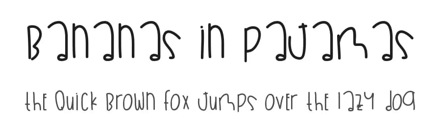 Bananas In Pajamas by Des Gomez — Script Handwritten Font