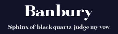Banbury by Sharkshock — Serif Font — thumbnail 2